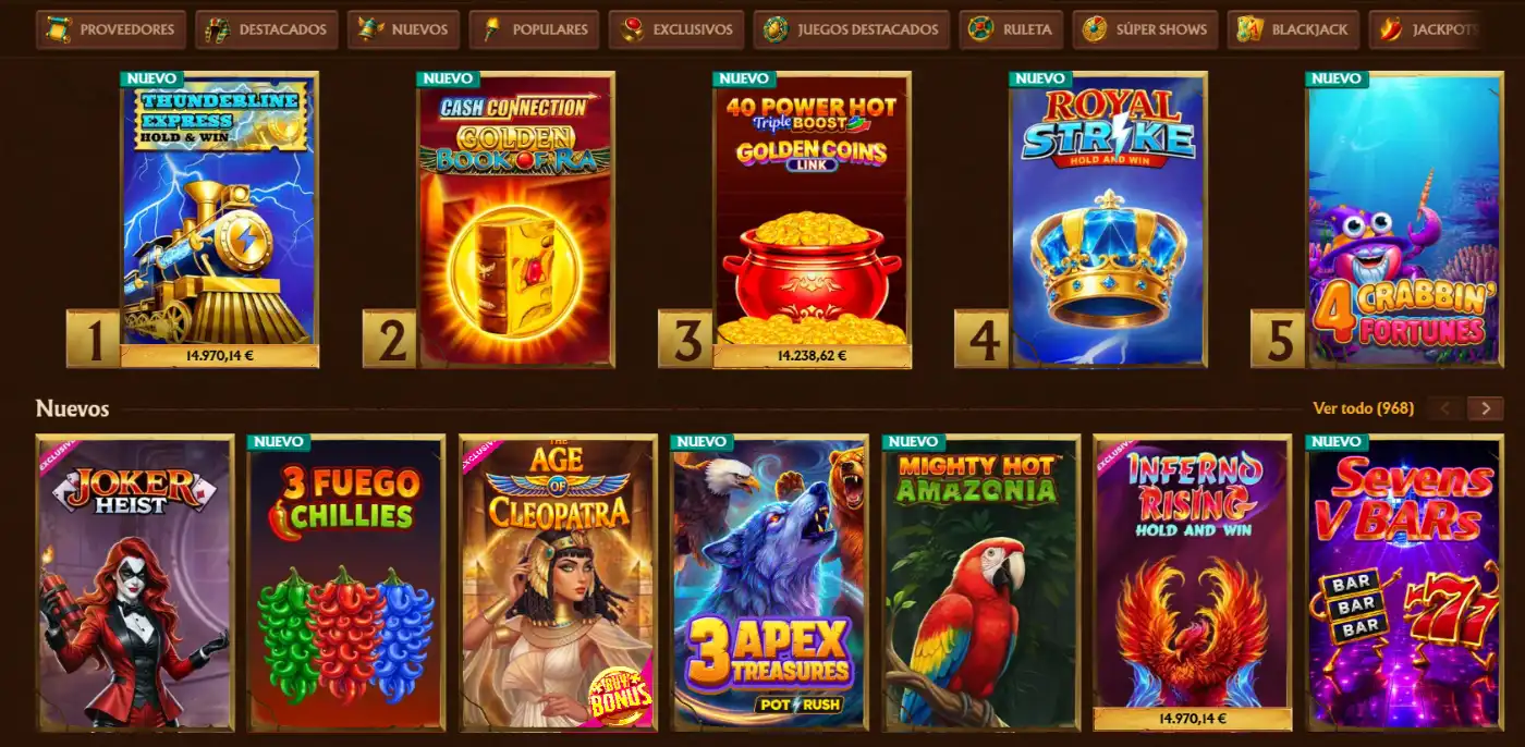 Amunra Casino Página principal