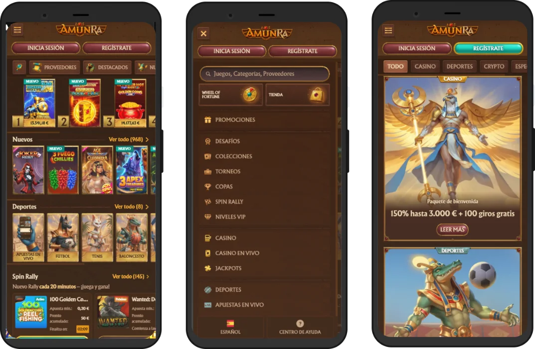 Amunra Casino: Versión Móvil